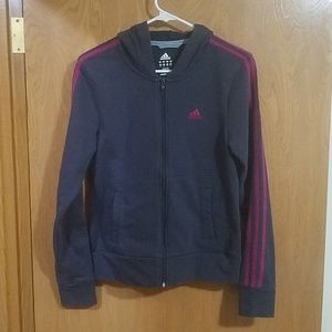 Adidas zip up hooded jacket